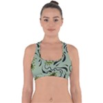 Floral pattern paisley style Paisley print.  Cross Back Hipster Bikini Top 