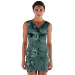 Floral pattern paisley style Paisley print.  Wrap Front Bodycon Dress