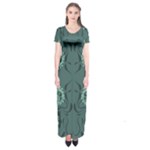 Floral pattern paisley style Paisley print.  Short Sleeve Maxi Dress