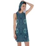Floral pattern paisley style Paisley print.  Racer Back Hoodie Dress