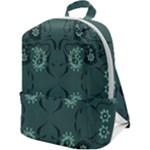 Floral pattern paisley style Paisley print.  Zip Up Backpack