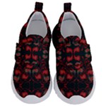 Floral pattern paisley style Paisley print.  Kids  Velcro No Lace Shoes