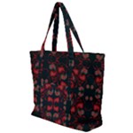 Floral pattern paisley style Paisley print.  Zip Up Canvas Bag