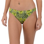 Floral pattern paisley style Paisley print.  Band Bikini Bottom