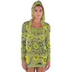 Floral pattern paisley style Paisley print.  Long Sleeve Hooded T-shirt