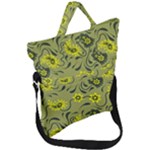 Floral pattern paisley style Paisley print.  Fold Over Handle Tote Bag