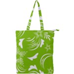 Folk flowers print Floral pattern Ethnic art Double Zip Up Tote Bag