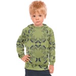 Floral folk damask pattern Fantasy flowers  Kids  Hooded Pullover