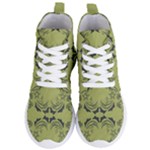 Floral folk damask pattern Fantasy flowers  Women s Lightweight High Top Sneakers