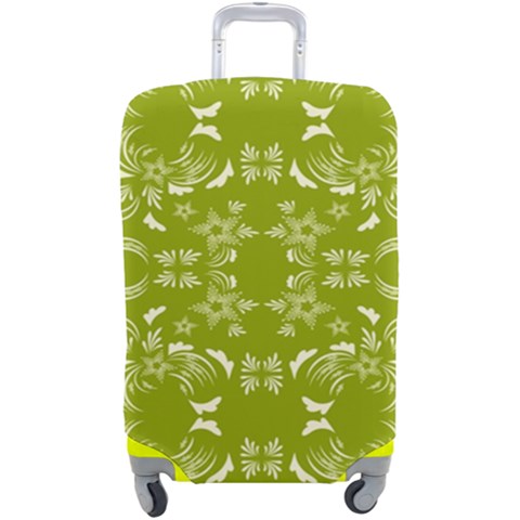 Floral folk damask pattern  Luggage Cover (Large) from ArtsNow.com