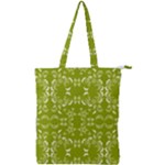 Floral folk damask pattern  Double Zip Up Tote Bag