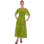 Floral folk damask pattern  Shoulder Straps Boho Maxi Dress 