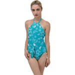 Folk flowers print Floral pattern Ethnic art Go with the Flow One Piece Swimsuit