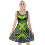Abstract geometric design    Reversible Velvet Sleeveless Dress