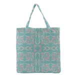 Floral folk damask pattern  Grocery Tote Bag