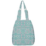 Floral folk damask pattern  Center Zip Backpack