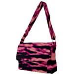 Pink  Waves Abstract Series No2 Full Print Messenger Bag (S)
