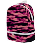 Pink  Waves Abstract Series No2 Zip Bottom Backpack