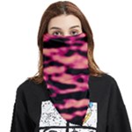 Pink  Waves Abstract Series No2 Face Covering Bandana (Triangle)