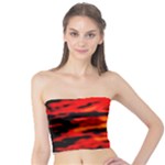 Red  Waves Abstract Series No16 Tube Top