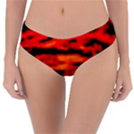 Red  Waves Abstract Series No16 Reversible Classic Bikini Bottoms