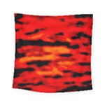 Red  Waves Abstract Series No16 Square Tapestry (Small)