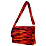 Red  Waves Abstract Series No16 Full Print Messenger Bag (M)