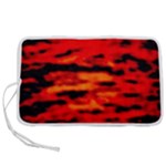 Red  Waves Abstract Series No16 Pen Storage Case (S)