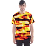 Red  Waves Abstract Series No19 Men s Sport Mesh Tee