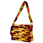 Red  Waves Abstract Series No19 Full Print Messenger Bag (M)