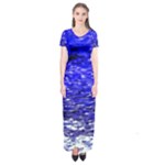 Blue Waves Flow Series 1 Short Sleeve Maxi Dress
