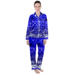 Women s Long Sleeve Satin Pajamas Set	 