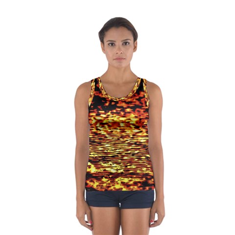 Yellow Waves Flow Series 1 Sport Tank Top  from ArtsNow.com