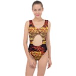 Yellow Waves Flow Series 1 Center Cut Out Swimsuit