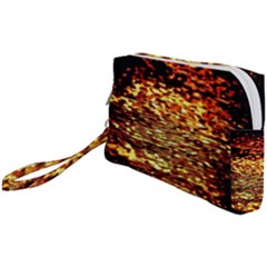 Yellow Waves Flow Series 1 Wristlet Pouch Bag (Small) from ArtsNow.com
