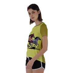 Short Sleeve Open Back T-Shirt 