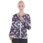 Diamonds And Flowers Casual Zip Up Jacket