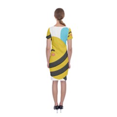 Classic Short Sleeve Midi Dress Back Classic Short Sleeve Midi Dress Back