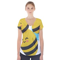 Short Sleeve Front Detail Top 
