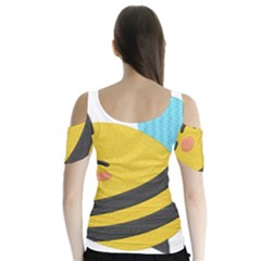 Butterfly Sleeve Cutout T-Shirt  