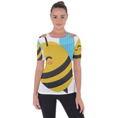 Shoulder Cut Out Short Sleeve Top 