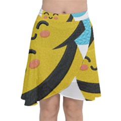 Chiffon Wrap Front Skirt 