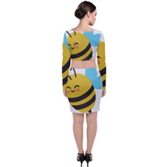 Long Sleeve Crop Top & Bodycon Skirt Set 