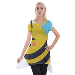 Short Sleeve Side Drop Tunic 