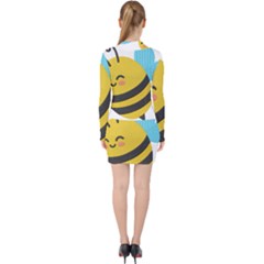 V-neck Bodycon Long Sleeve Dress 