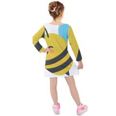 Kids  Long Sleeve Velvet Dress 