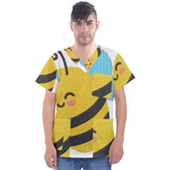 Men s V-Neck Scrub Top 
