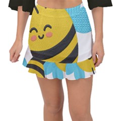 Fishtail Mini Chiffon Skirt 