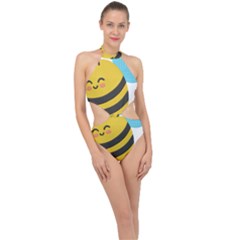 Halter Side Cut Swimsuit 