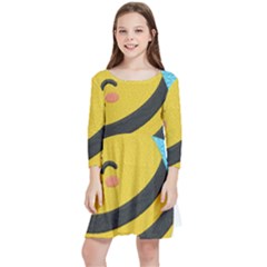 Kids  Quarter Sleeve Skater Dress 